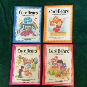 Four Care Bears 1983 hardcover books first edition